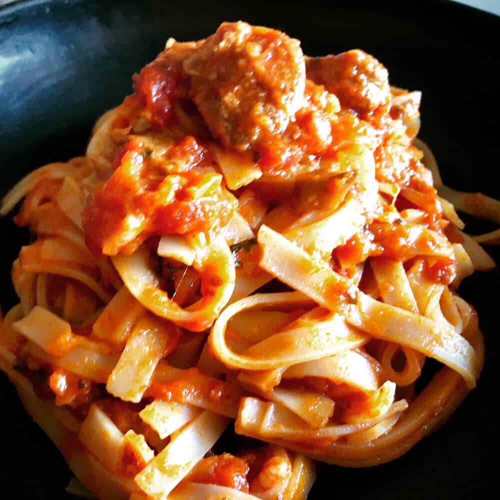 Spicy Italian Sausage & Mushroom Sauce