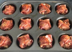 Prosciutto Bundles with Shrimp, Spinach & Goat Cheese