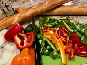 Hot Italian Sausage & Peppers Sandwiches