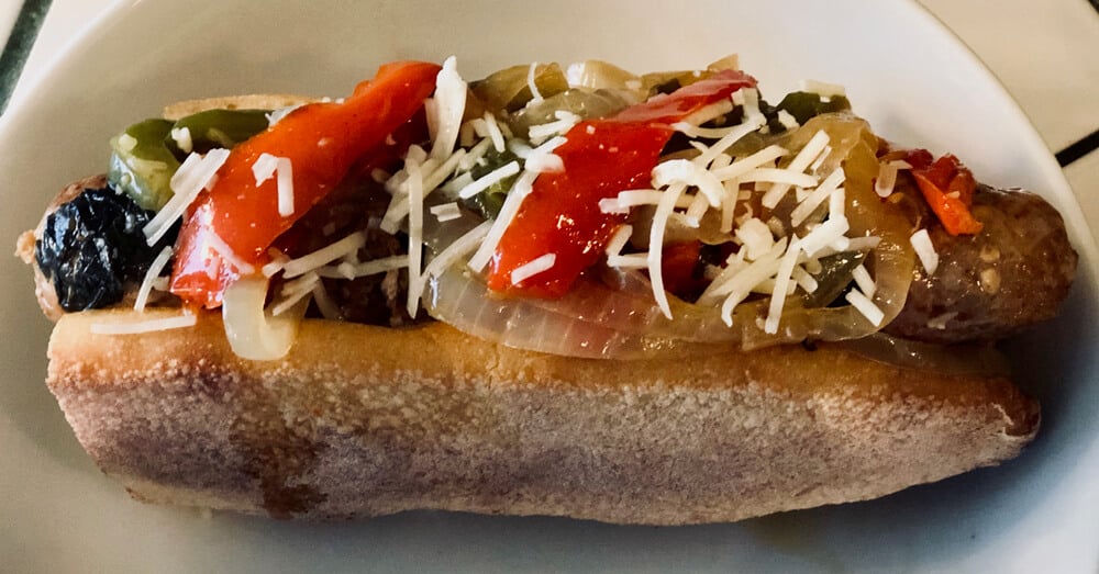 Hot Italian Sausage & Peppers Sandwiches