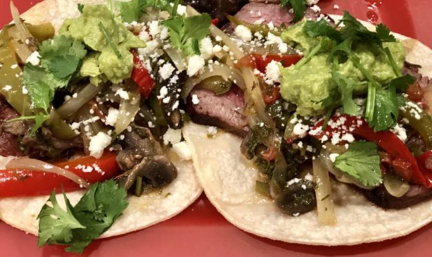 Grilled Steak, Chicken & Portobello Fajita Tacos Grilled Steak, Chicken & Portobello Fajita Tacos