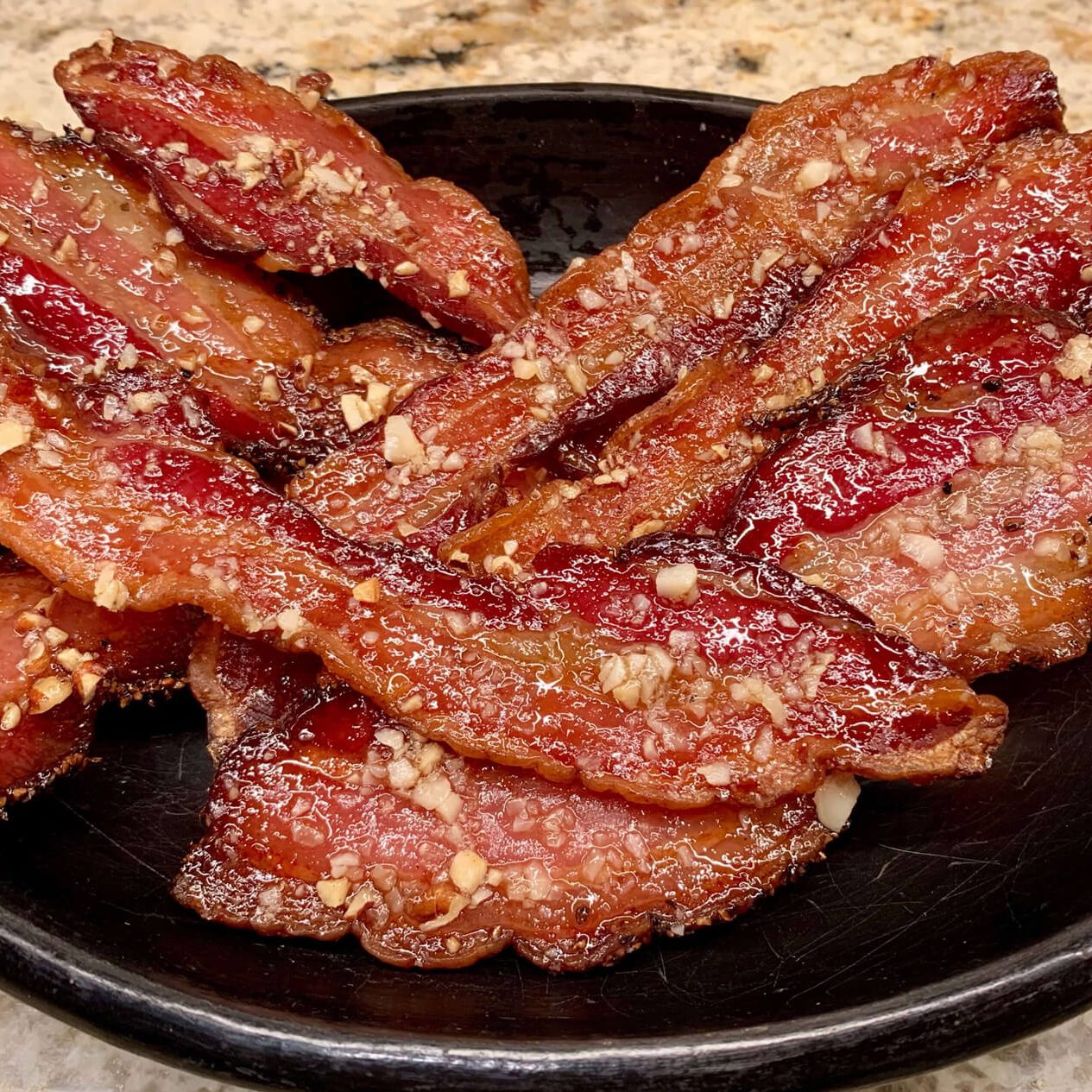 Pecan Encrusted Maple Glazed Bacon