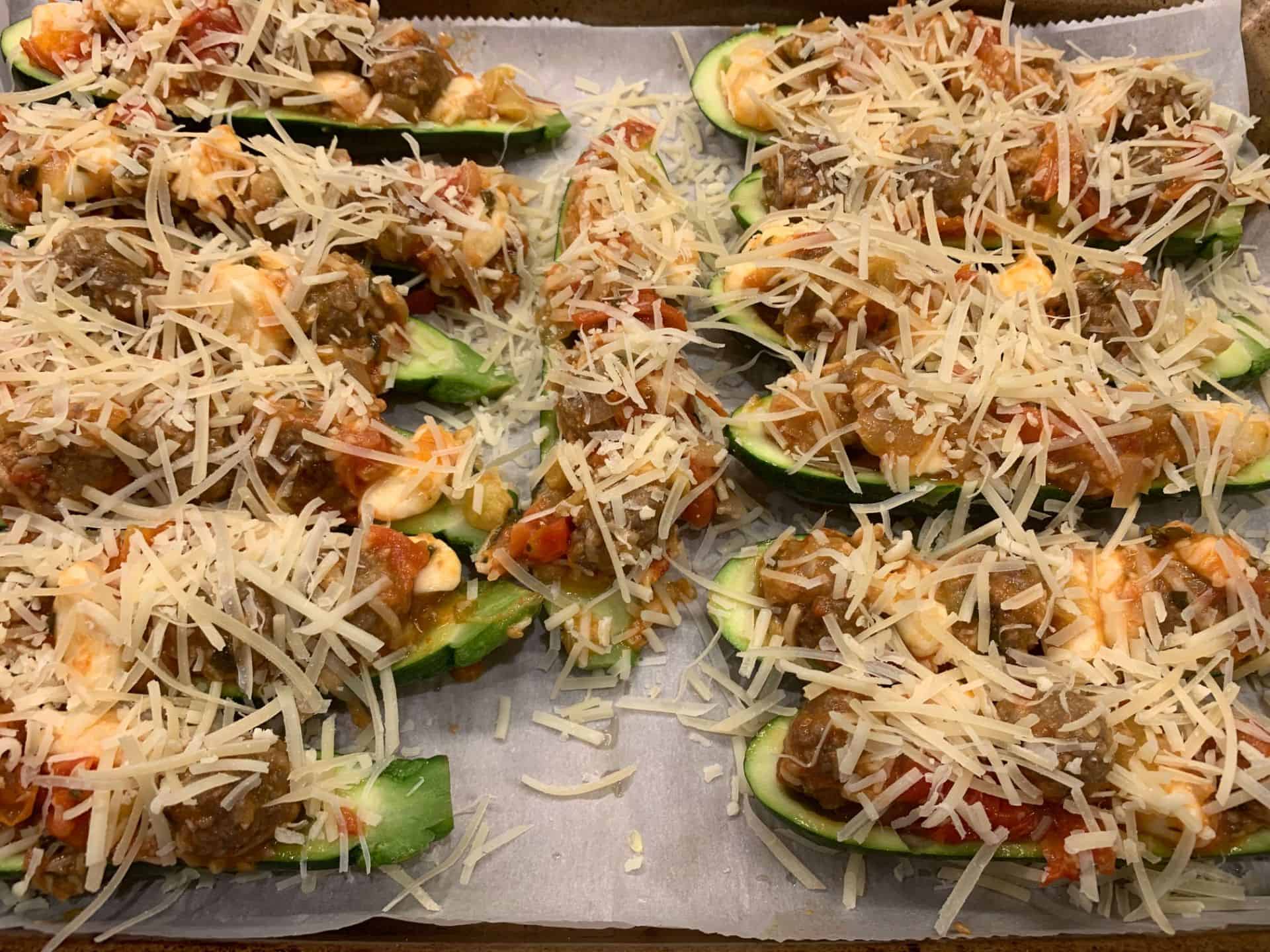 Italian Sausage Stuffed Zucchini Boats 5